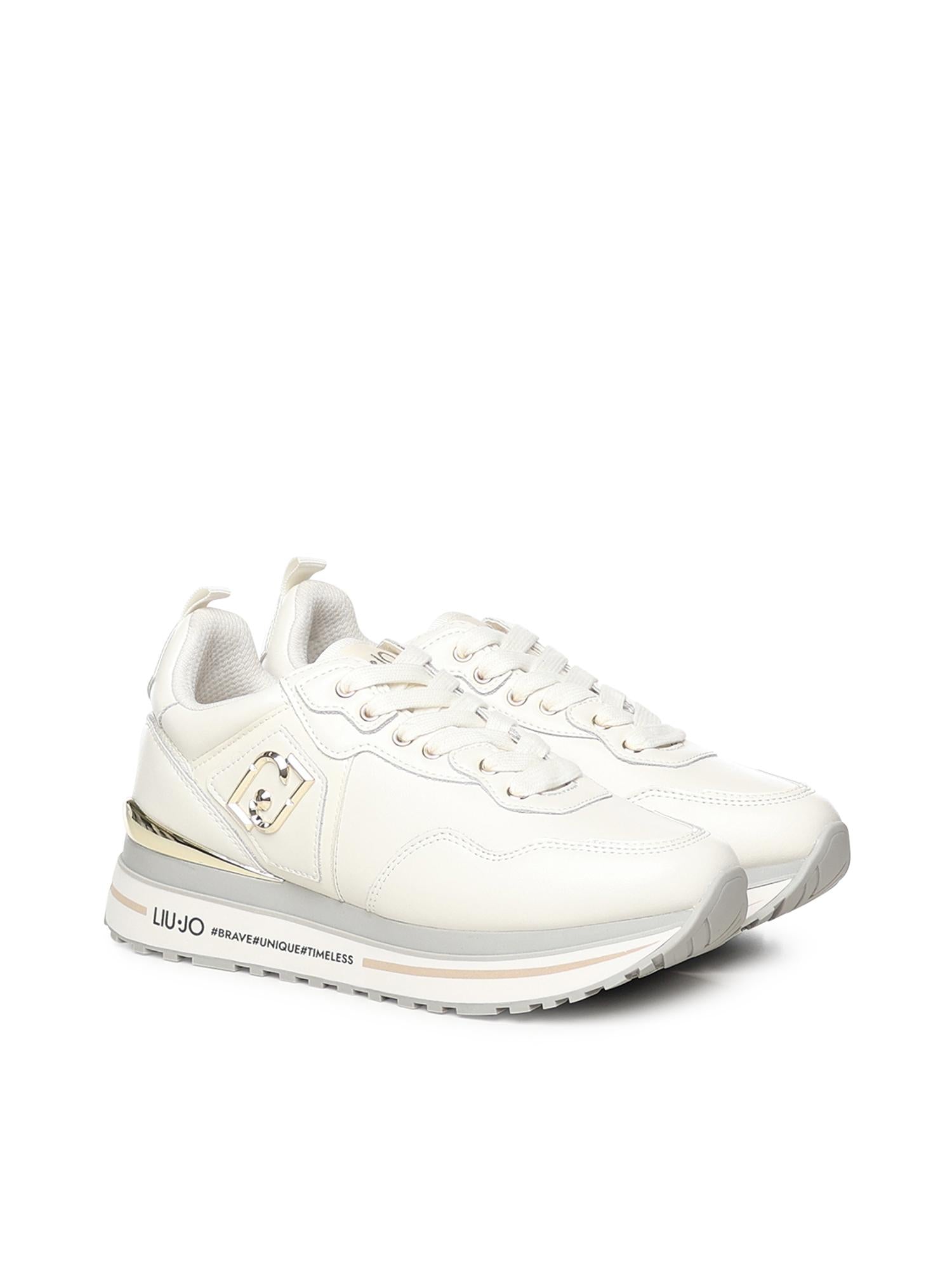 Sneakers platform in pelle<BR/> BF5009P0102 S1400 LIU JO 