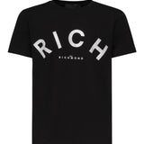 T-shirt con logo<BR/> RMP25478TS BLACK JOHN RICHMOND 