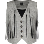 Gilet con frange 106965 A3ASZZ2 PINKO 
