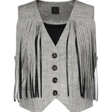 Gilet con frange 106965 A3ASZZ2 PINKO 