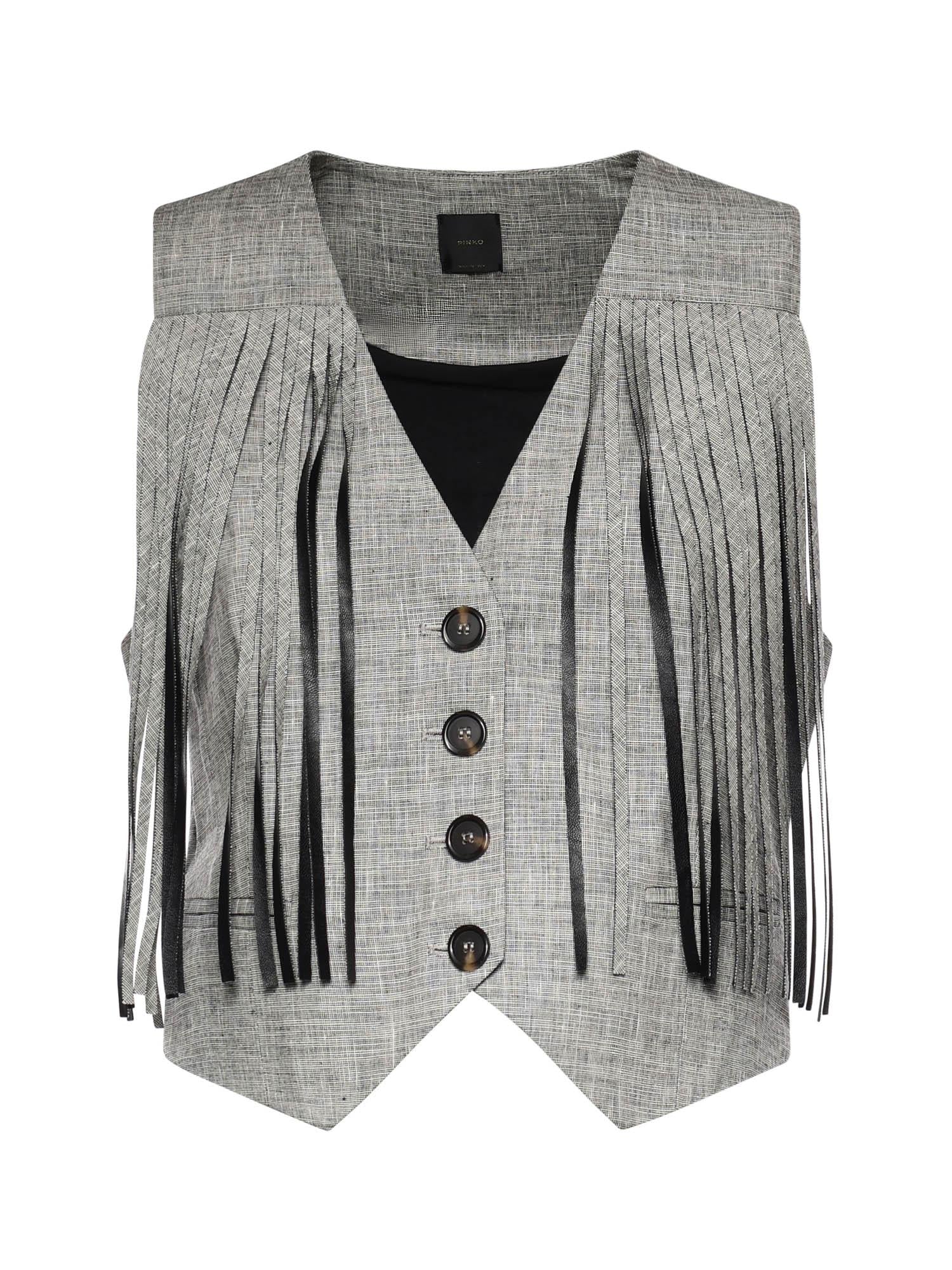 Gilet con frange 106965 A3ASZZ2 PINKO 