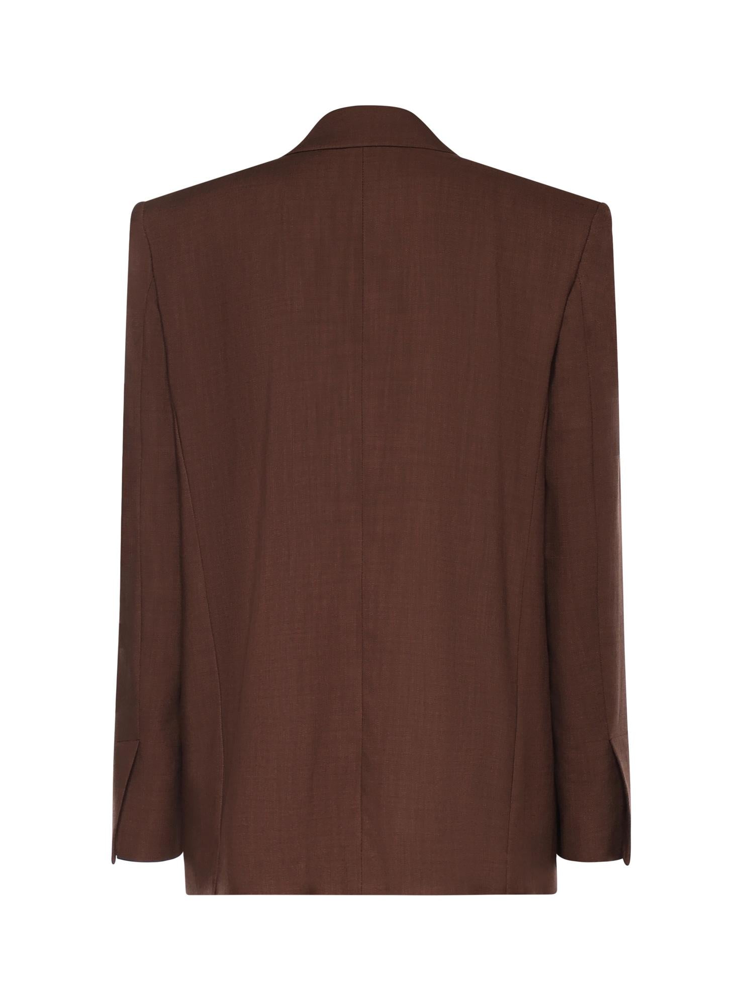 Giacca monopetto effetto rustico 106529 A2W6L78 PINKO 