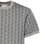 T-shirt con monogramma jacquard TH1197 41I LACOSTE 