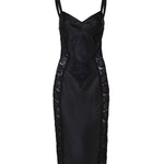Abito longuette corsetteria in raso e pizzo F6JKZT GDCL9N0000 DOLCE & GABBANA 