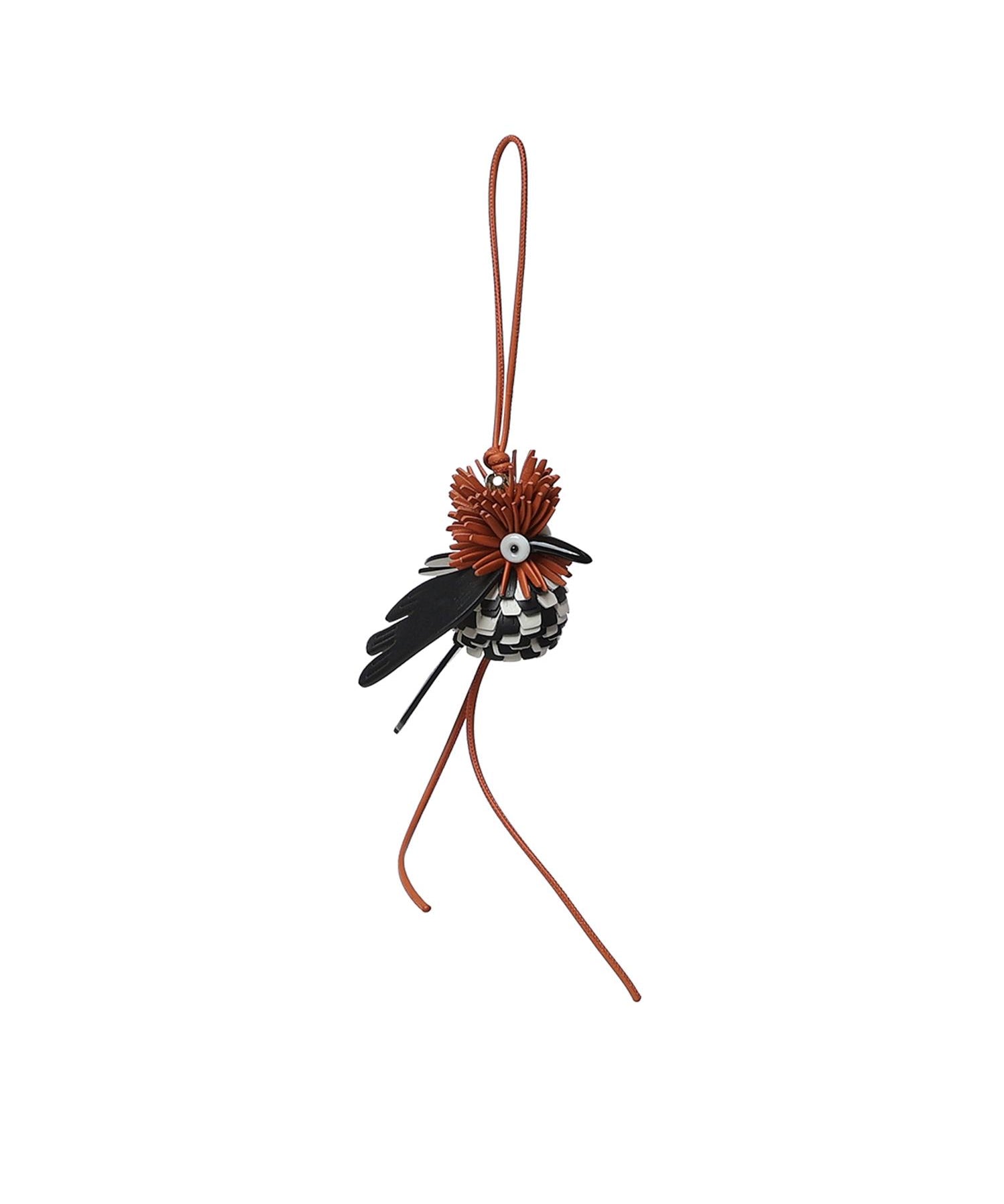 Ciondolo Hoopoe bird in pelle di vitello CCFC232X19 9101 LOEWE 