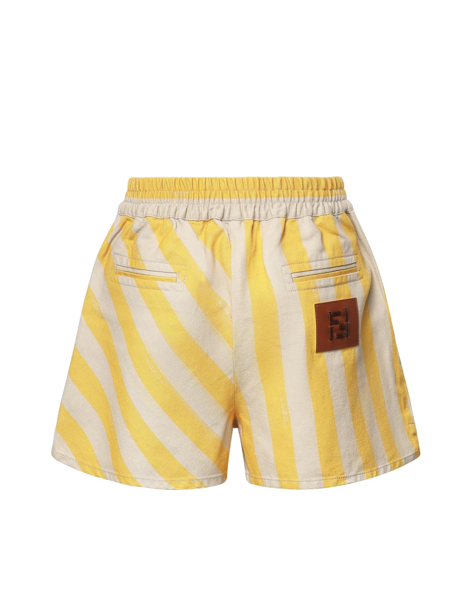 Shorts a righe Pequin FLP896 AOHUF1W0T FENDI 
