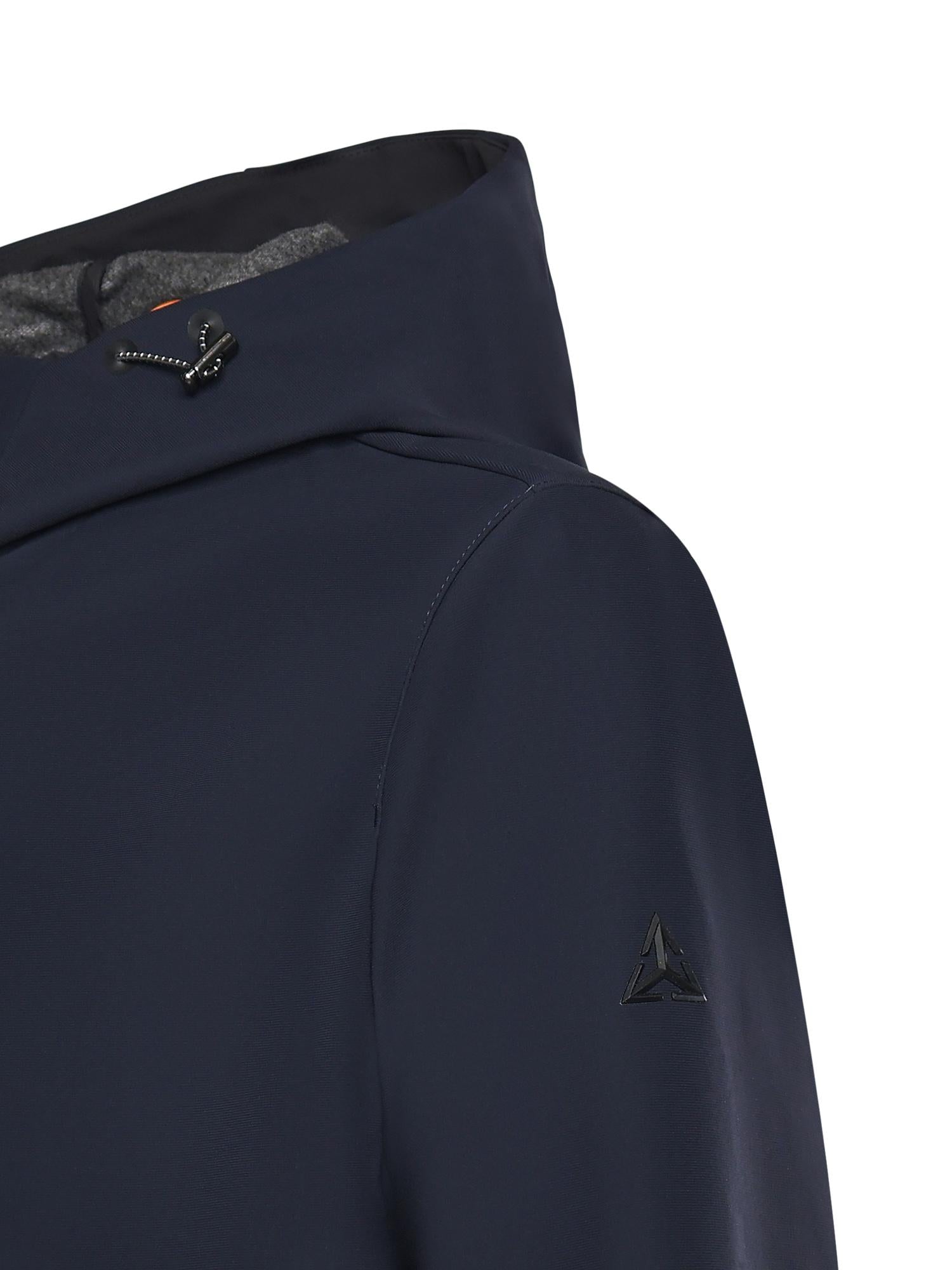 Parka con cappuccio e logo HE9440013 BLUE HESKIMO 