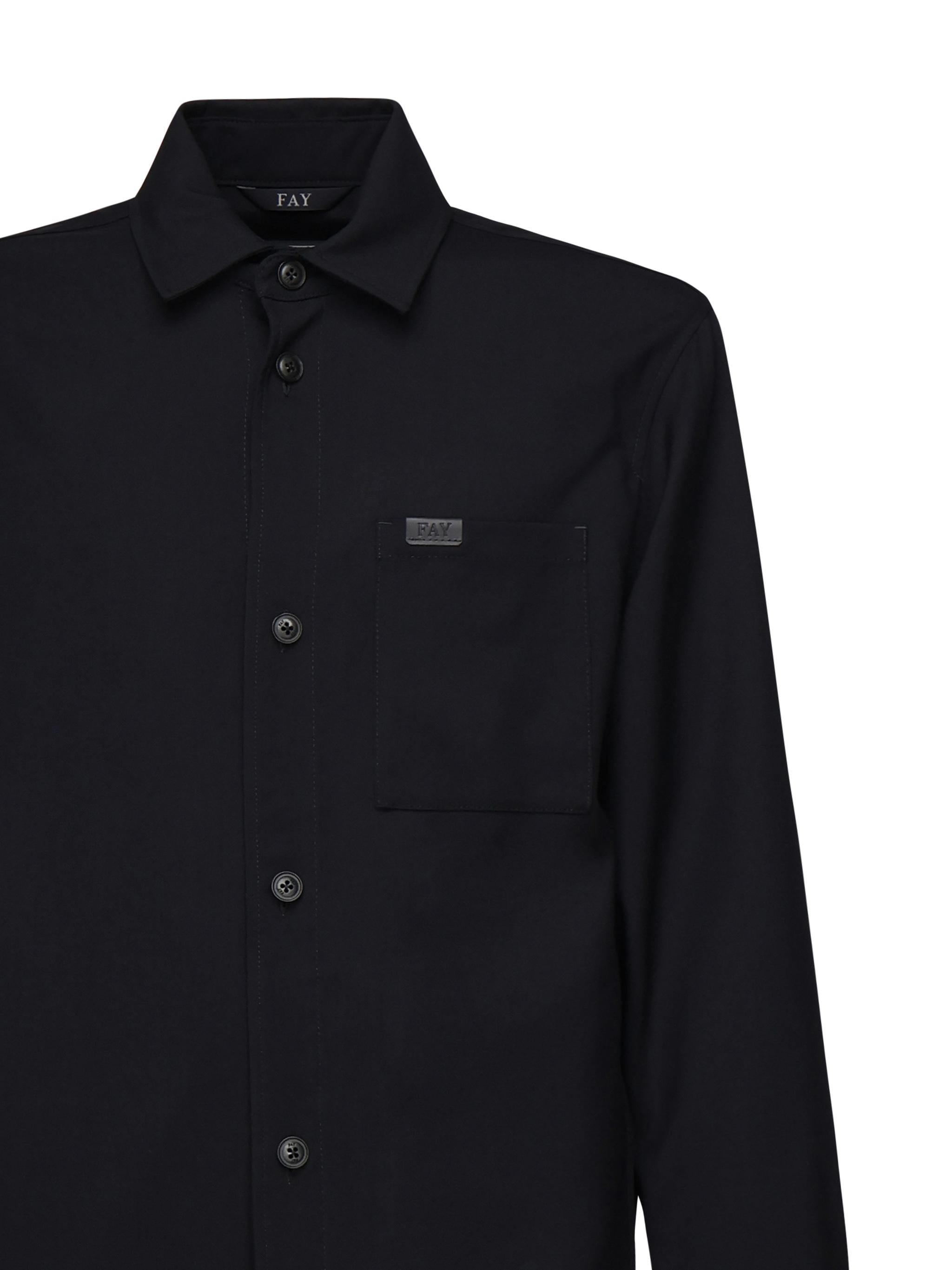 Giacca camicia in tela di lana NAM04500500UMA U808 FAY 