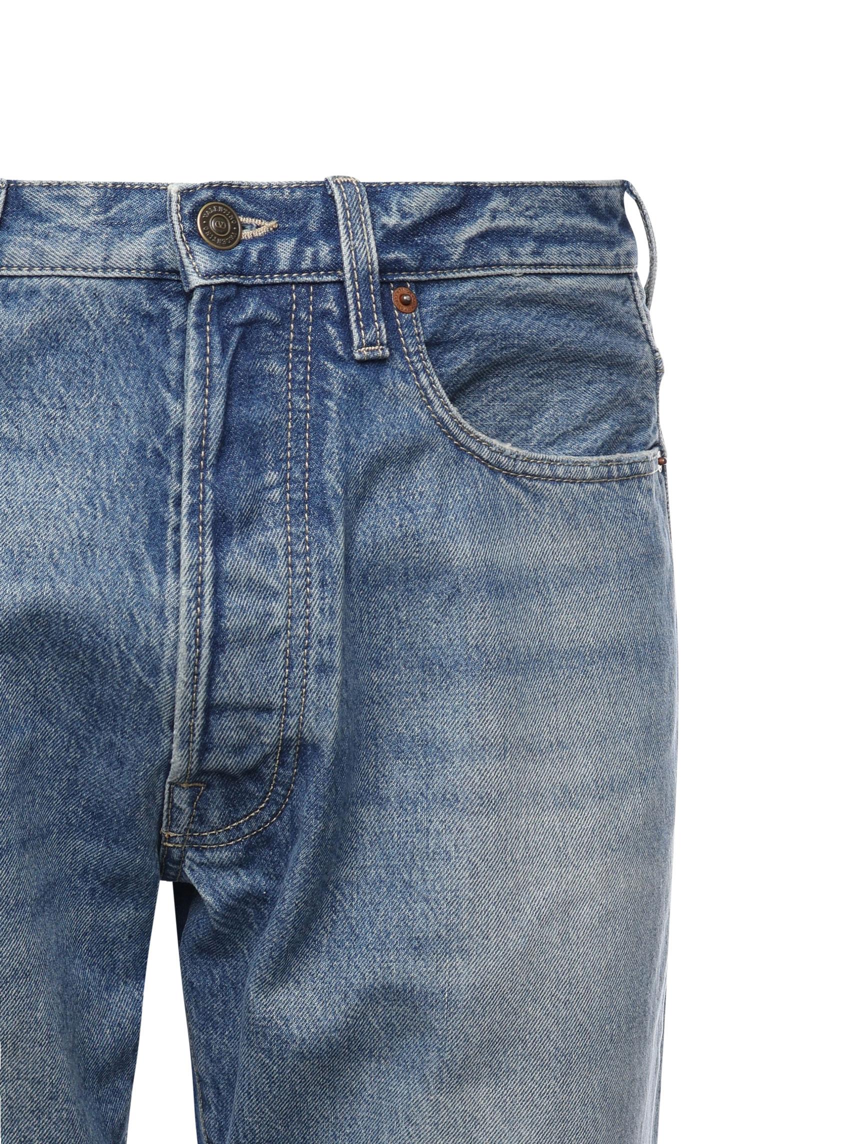 Jeans dritti in denim di cotone 6V3DE04C AA6558 VALENTINO GARAVANI 