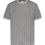 T-shirt con monogramma jacquard TH1197 41I LACOSTE 