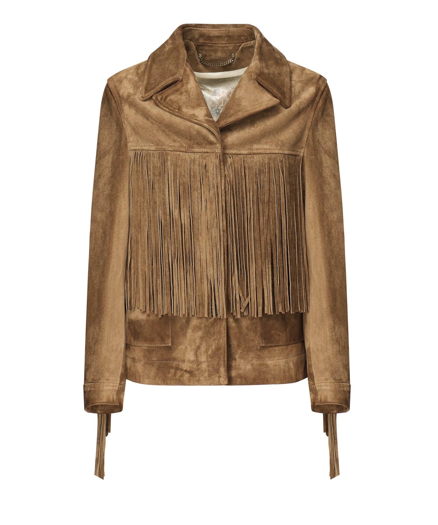 Giacca con frange in suede <BR/> GWP02368 P00216055678 GOLDEN GOOSE 