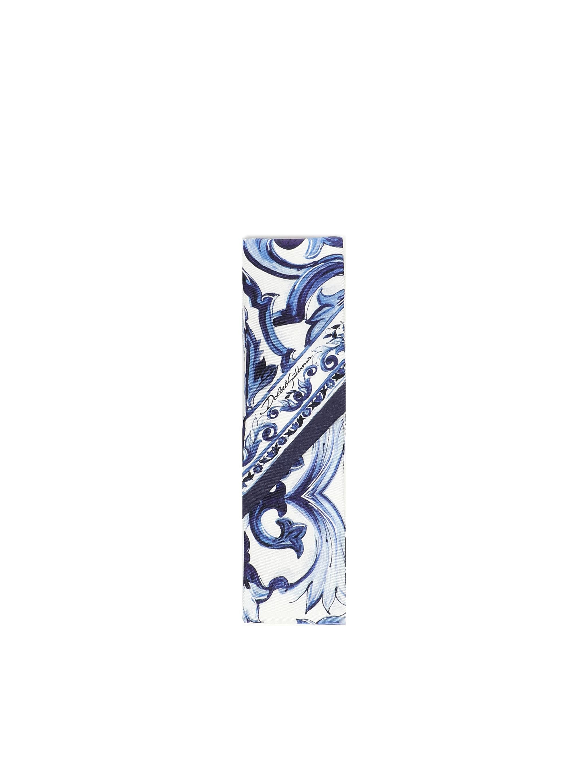 Foulard in twill con stampa maiolica FS215A GDAOYHA3OO DOLCE & GABBANA 