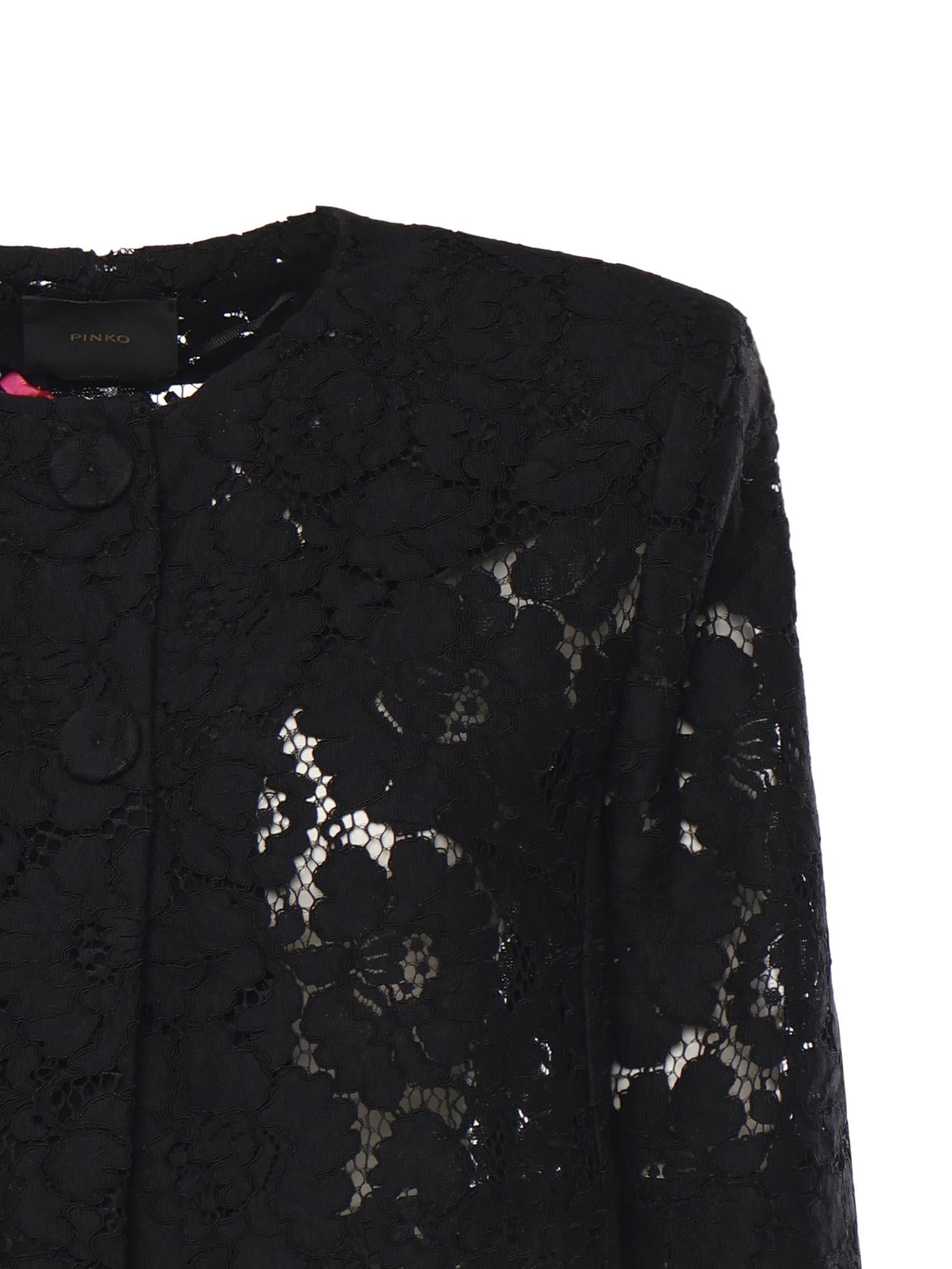 Giacca spencer in pizzo 106552 A330Z99 PINKO 