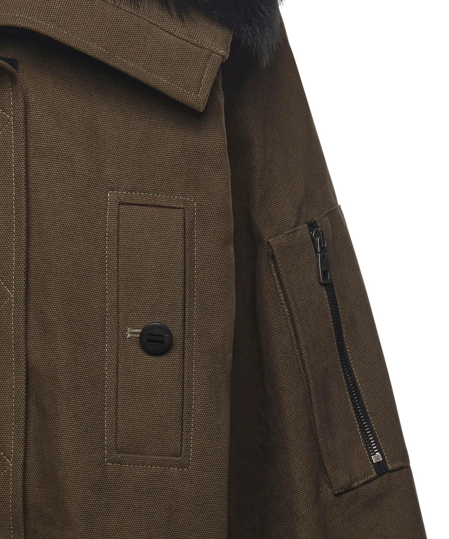 Piumino lungo con finiture in pelliccia F9U05Z FU6YDV0531 DOLCE & GABBANA 