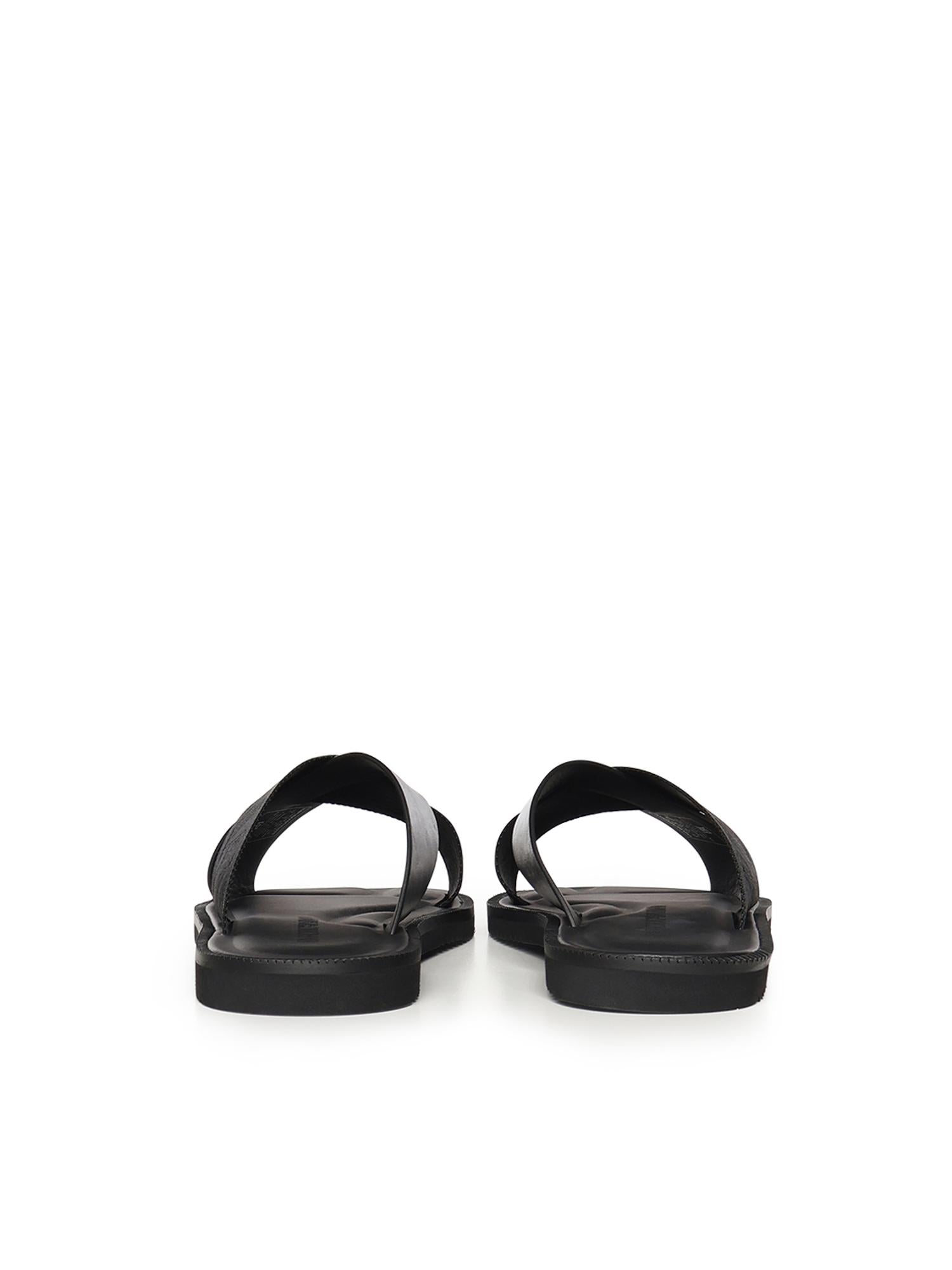 Sandali crossed in pelle e nastro con logo X4P124 XN787K001 EMPORIO ARMANI 
