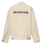 Giacca in denim con logo 844891 TSWB29501 BALENCIAGA 