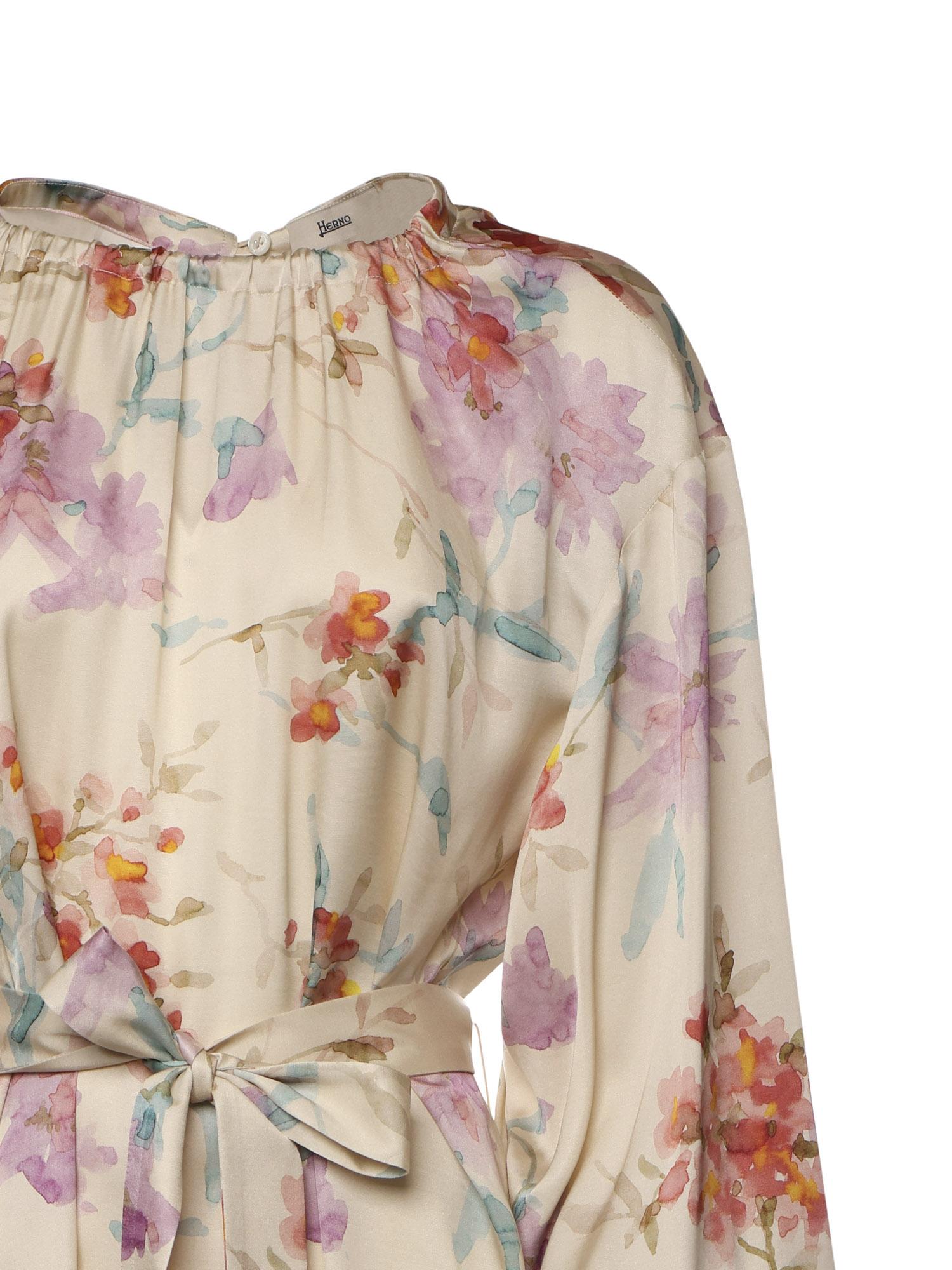 Abito con stampa floreale AB000055D 12789P9999 HERNO 