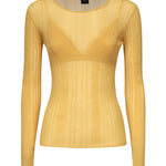 Maglia semitrasparente a costine 102977 A1NDC43 PINKO 