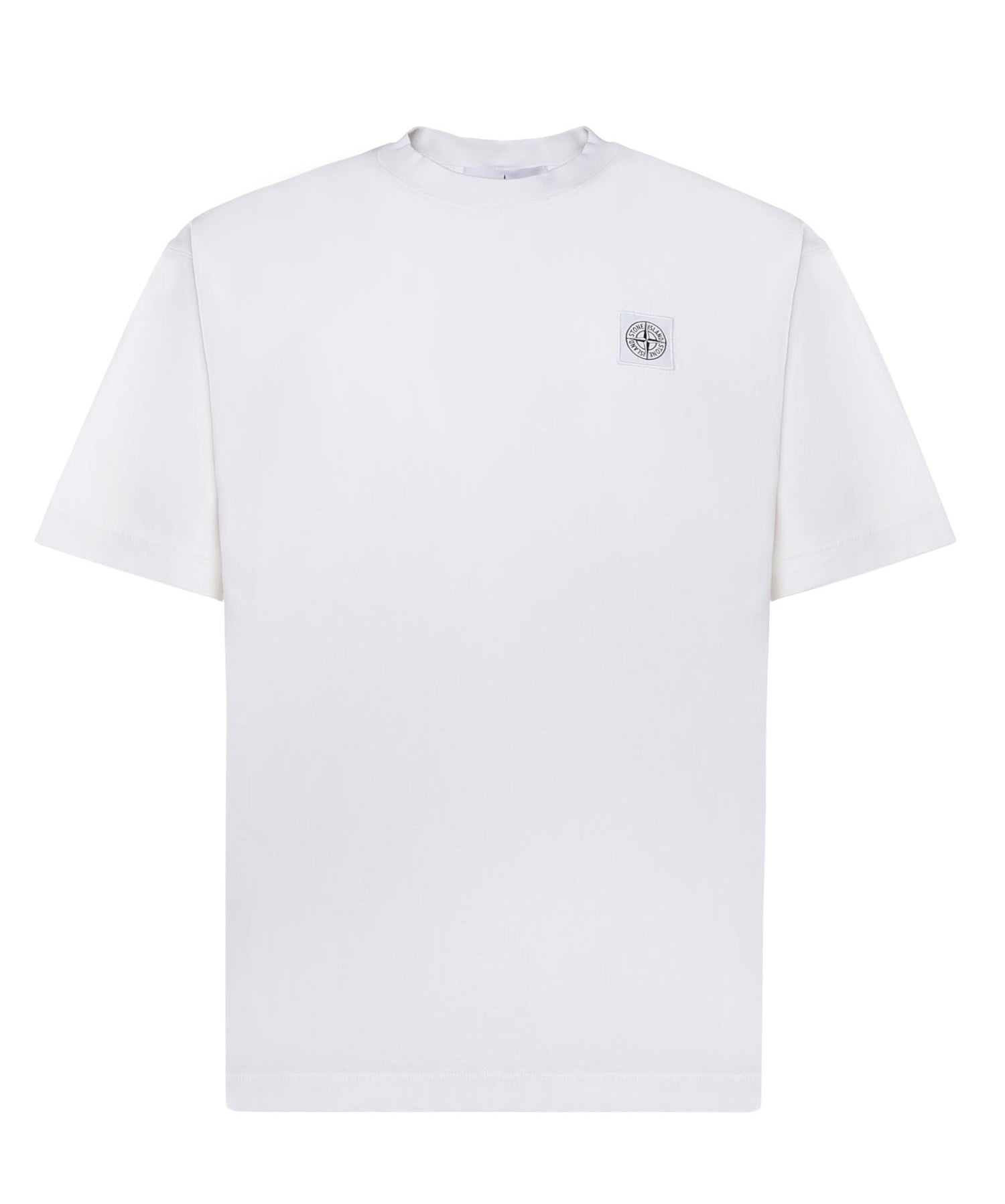 T-shirt con patch Compass in jersey di cotone L1S152100030 S0115V0001 STONE ISLAND 