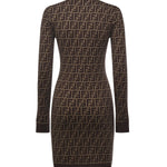 Abito in cotone con stampa logo all-over FZDC83 ASJTF0GGE FENDI 