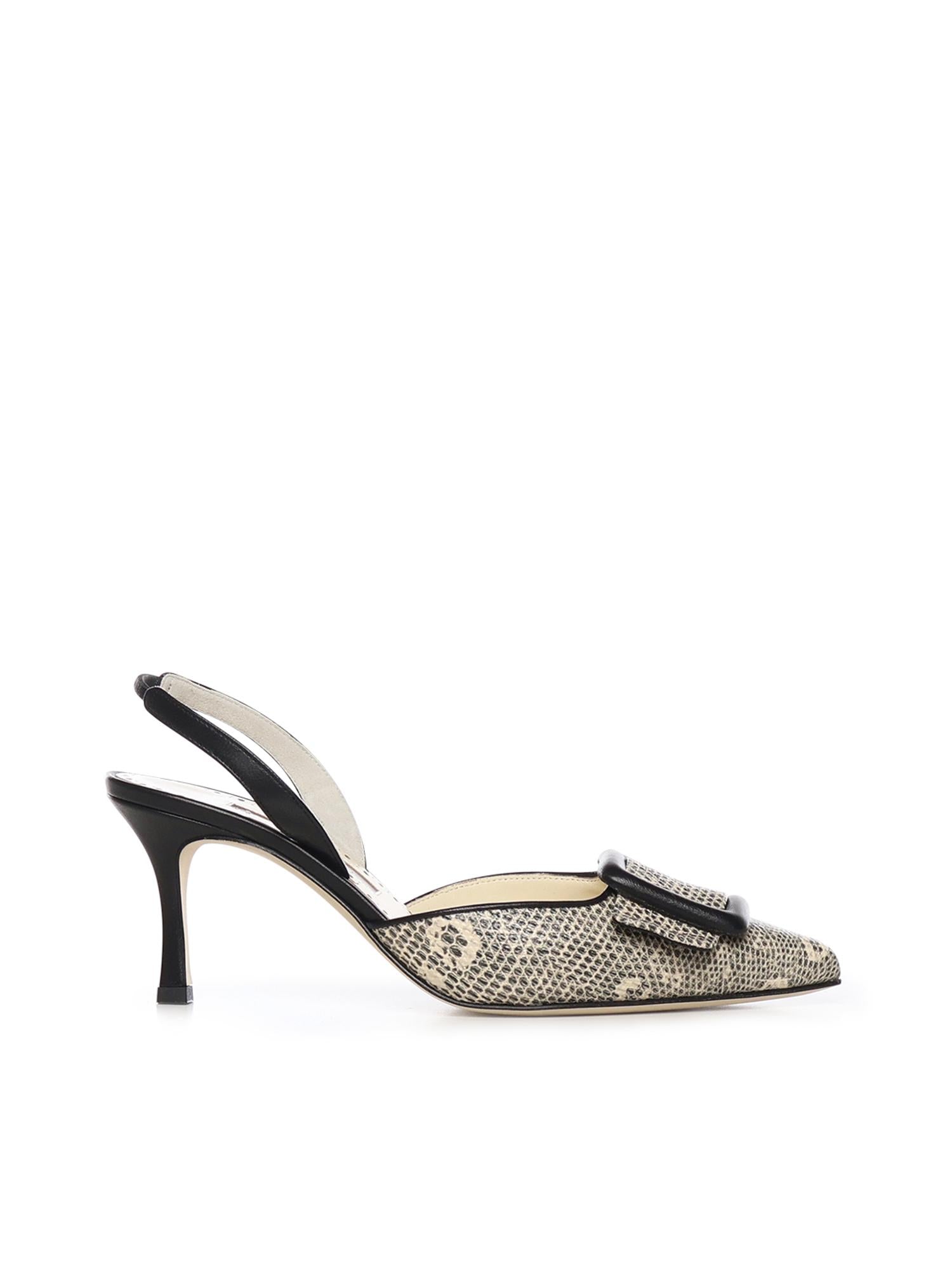 Décolleté Maisalebi con stampa lucertola 4252139 9076 MANOLO BLAHNIK 