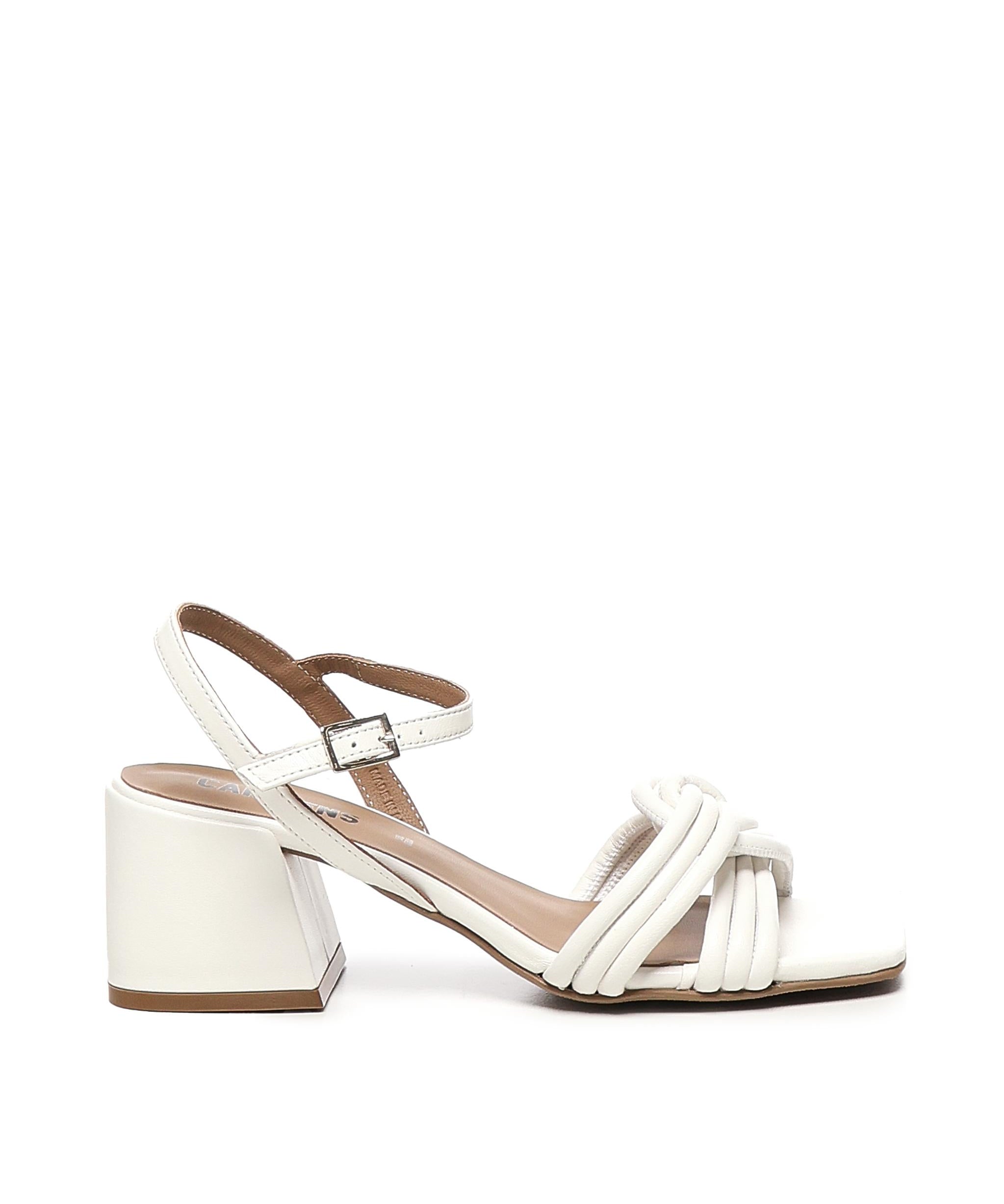 Sandalo con nodo intrecciato A55212 CREAM CARMENS 
