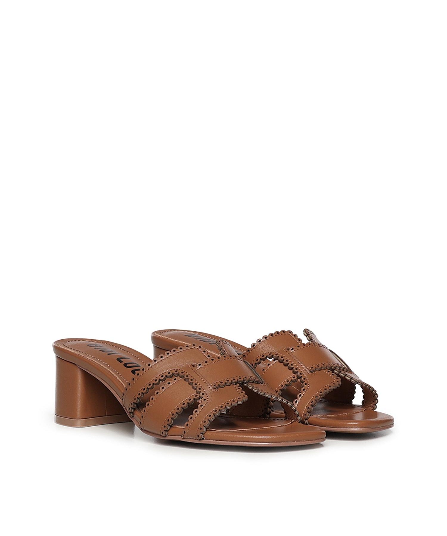 Mules Holly in pelle 756Z10VK CUERO BIBI LOU 