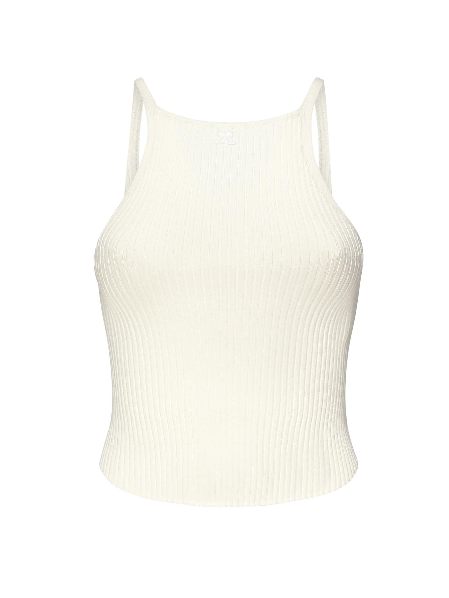 Top in maglia a coste 325MT0450FI0001 0001 COURREGES 