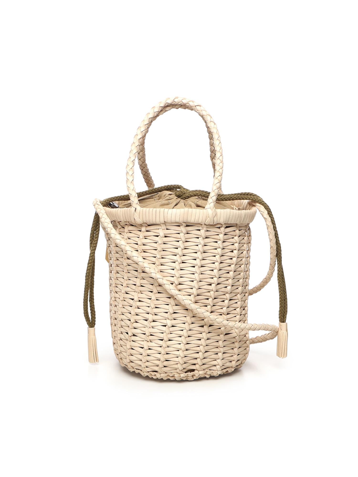 Borsa a secchiello "Lina mini" in pelle 8704 NATURAL DRAGON DIFFUSION 