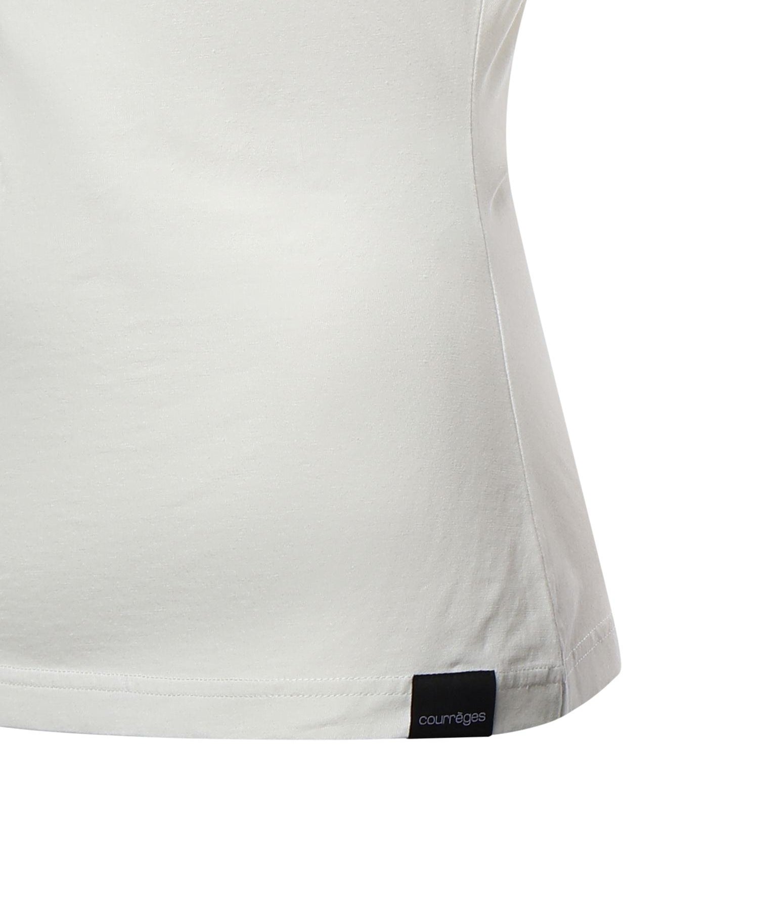 T-shirt con stampa logo in cotone 226JTS168JS0233 0001 COURREGES 