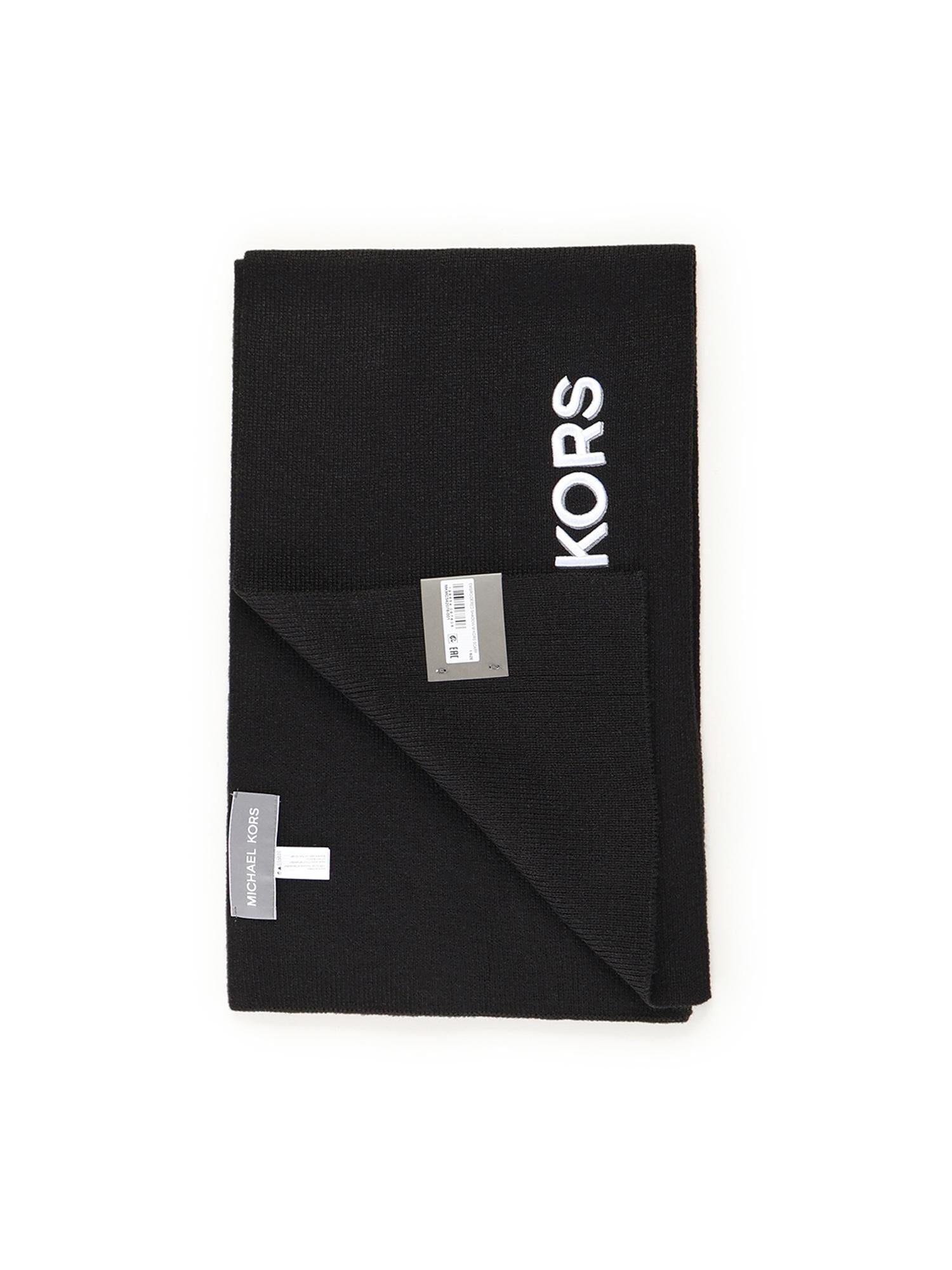 Sciarpa con logo lettering MKMC542078 001 MICHAEL MICHAEL KORS 