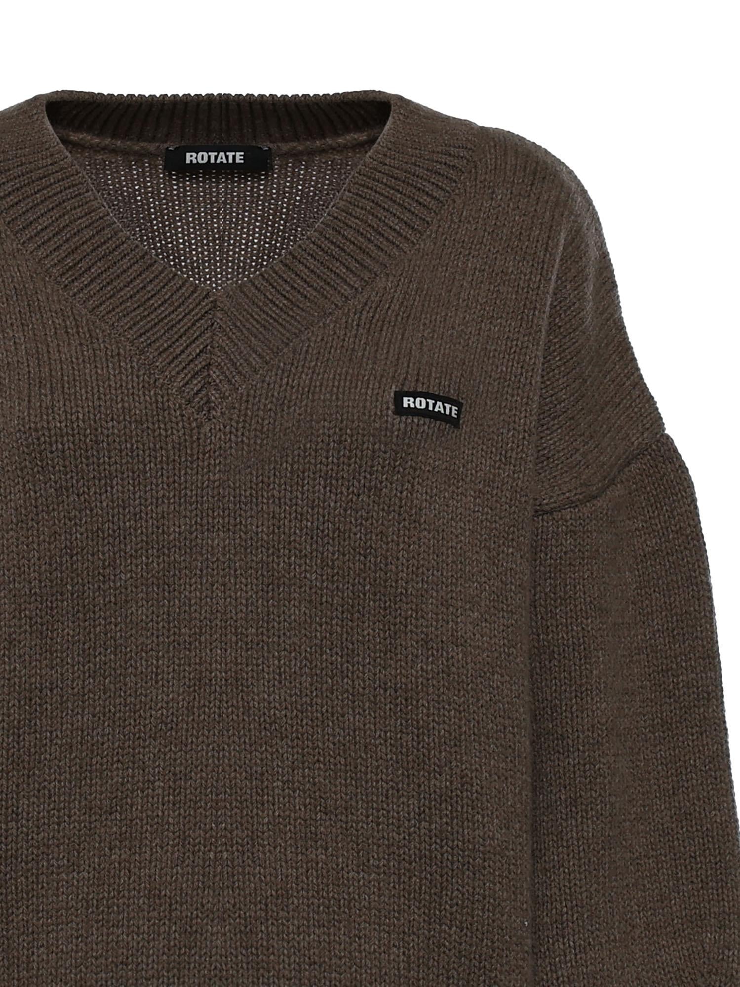 Maglione in lana con logo 115141 1078 ROTATE 