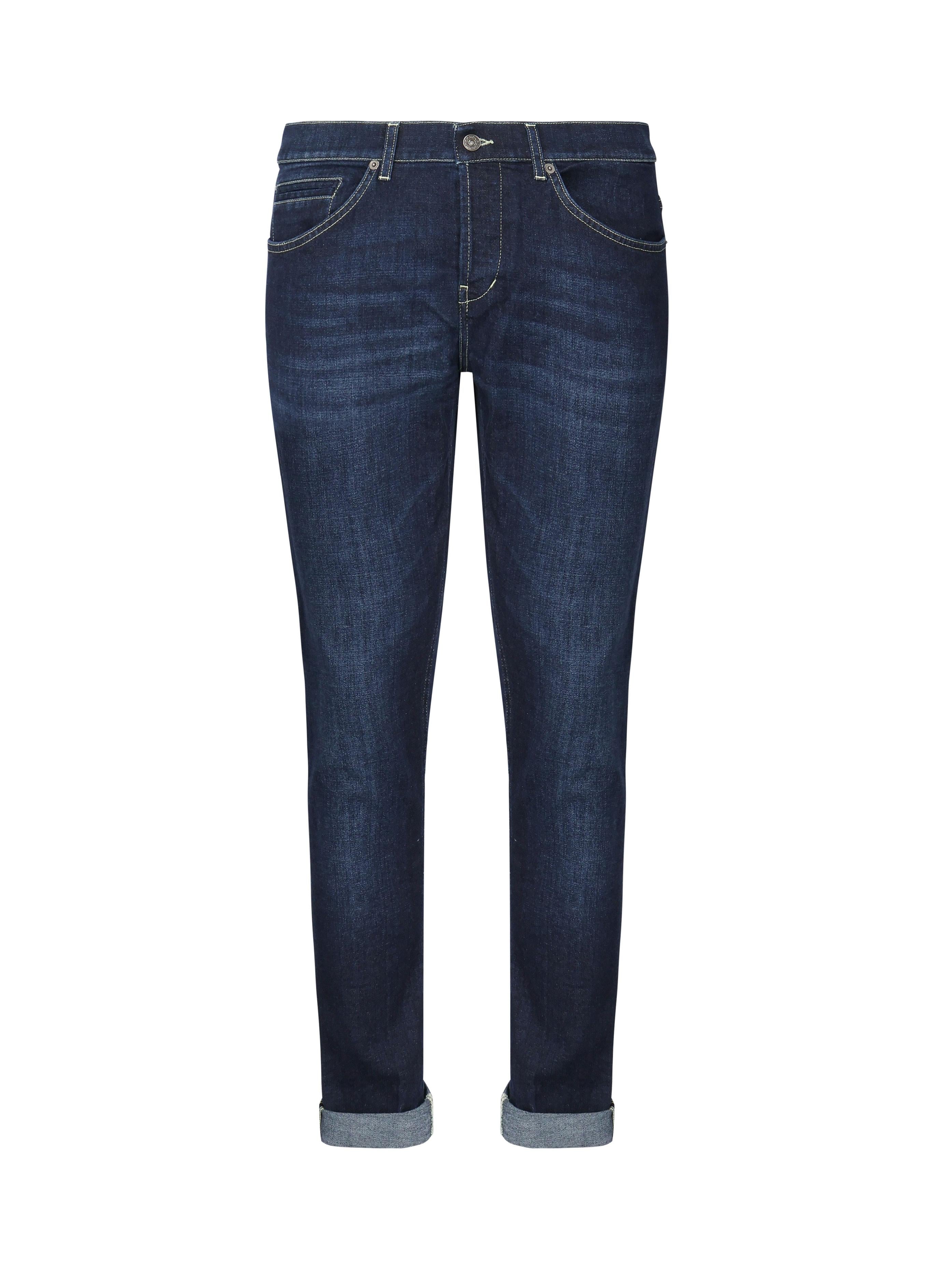 Pantaloni George skinny in cotone e lyocell<BR/> UP232 DS0345UHR2800 DONDUP 
