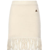 Minigonna in maglia con frange GOKD11015  INSPIRED BY AKEP 
