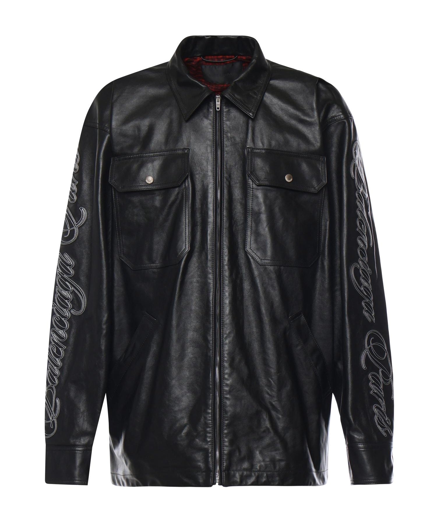 Overshirt in pelle con logo 856341 TRS131000 BALENCIAGA 