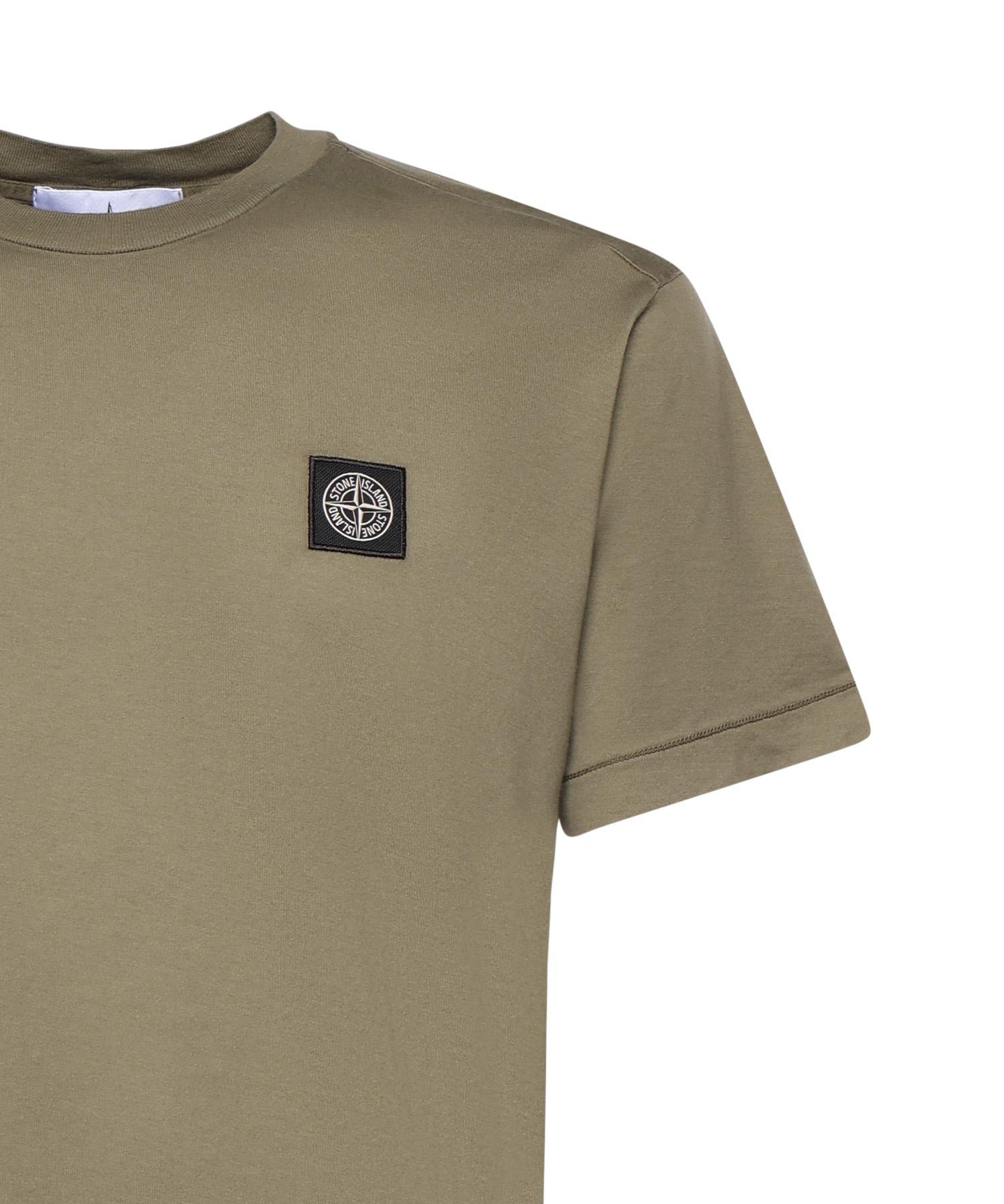 T-shirt con patch Compass in jersey di cotone L1S152100027 S0013V005G STONE ISLAND 