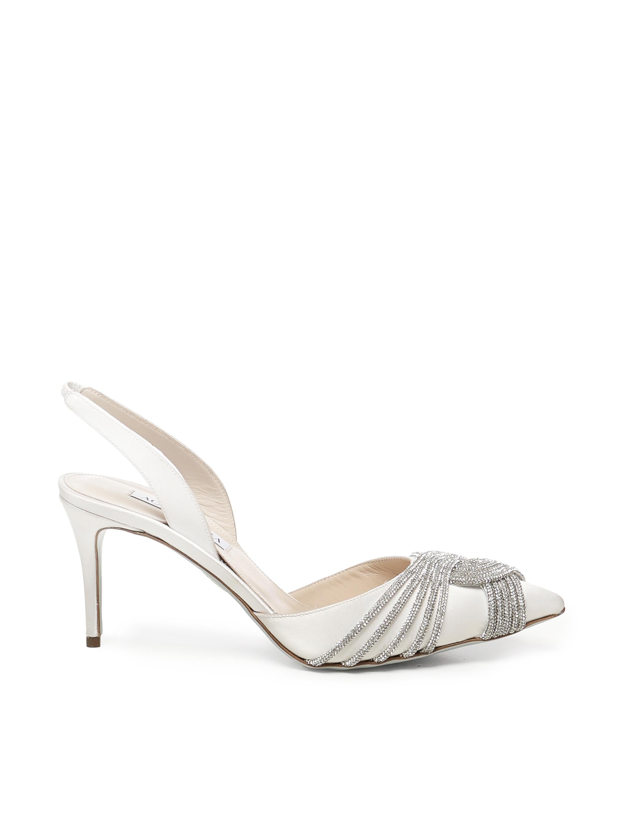 Gatsby Satin Pumps GASMIDBR SATFFF AQUAZZURA 