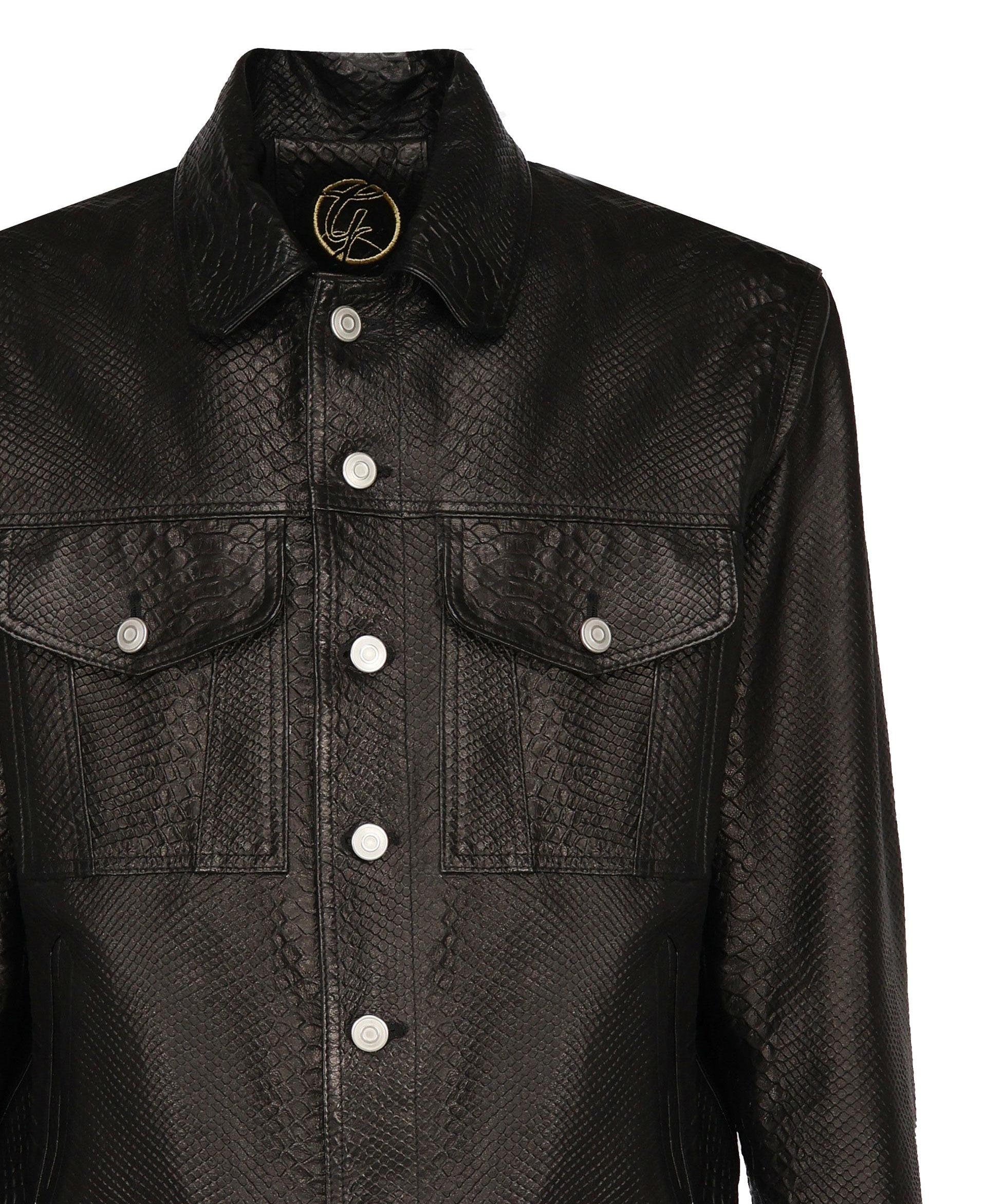 Giacca-camicia stampato pitone LONDON NSP GIULIANO GALIANO 