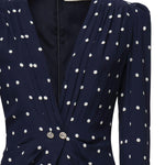 Abito a pois con bottoni gioiello FABX4108F4655 1643 ALESSANDRA RICH 