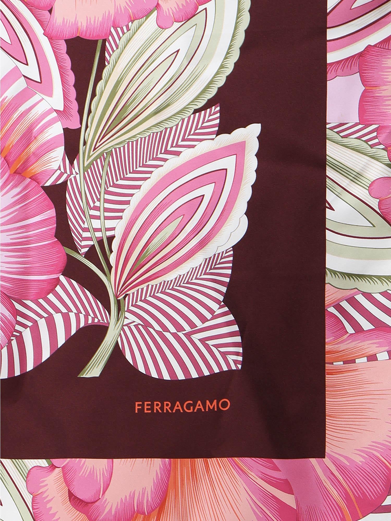 Foulard in seta con stampa<BR/> 310227 789960003 FERRAGAMO 