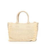 Borsa shopper media Beach in rafia con logo e nappine 106673 A39YHZ3Q PINKO 
