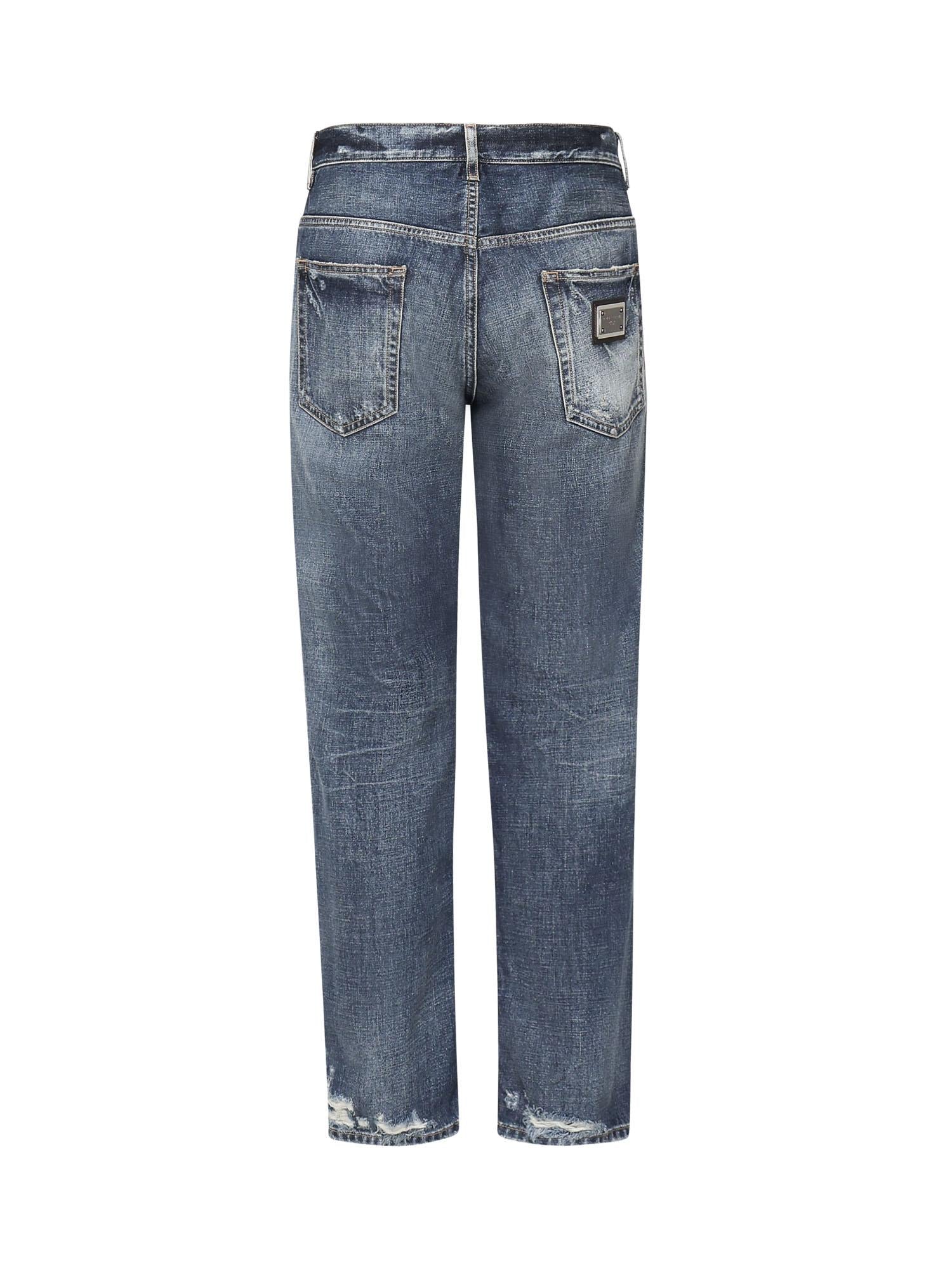 Jeans loose in denim di cotone GYJDAD G8NX2S9001 DOLCE & GABBANA 