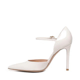 Tacchi in vernice con cinturino<BR/> G40378.15RIC.VEROFFW VERNICEOFFWHITE GIANVITO ROSSI 