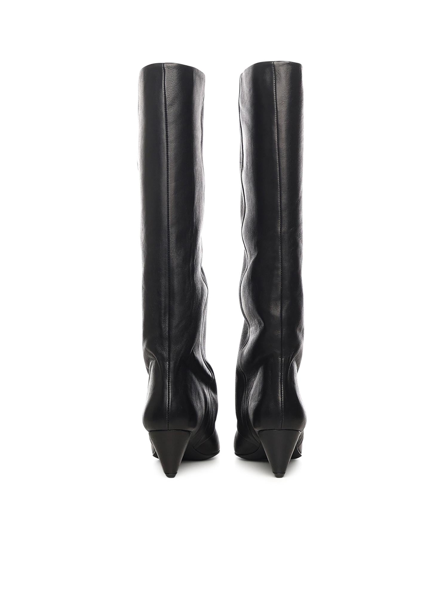 Stivale alto in pelle ALIANA NERO ALCHIMIA 