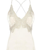 Top in raso con pizzo A08071627 0002 ALBERTA FERRETTI 