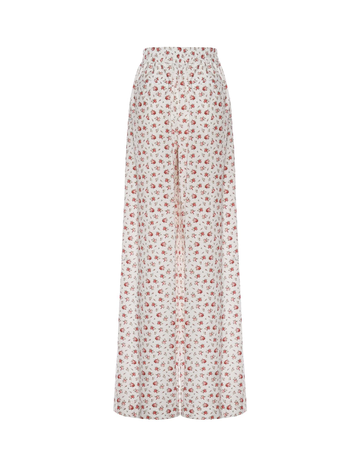 Pantaloni in popeline stampa Roselline FTDCOT HS5UBHA5XJ DOLCE & GABBANA 