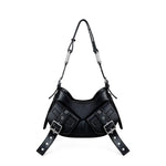 Borsa a spalla Y2K.002 FBBP70002 -NERO/NIKEL BIASIA 