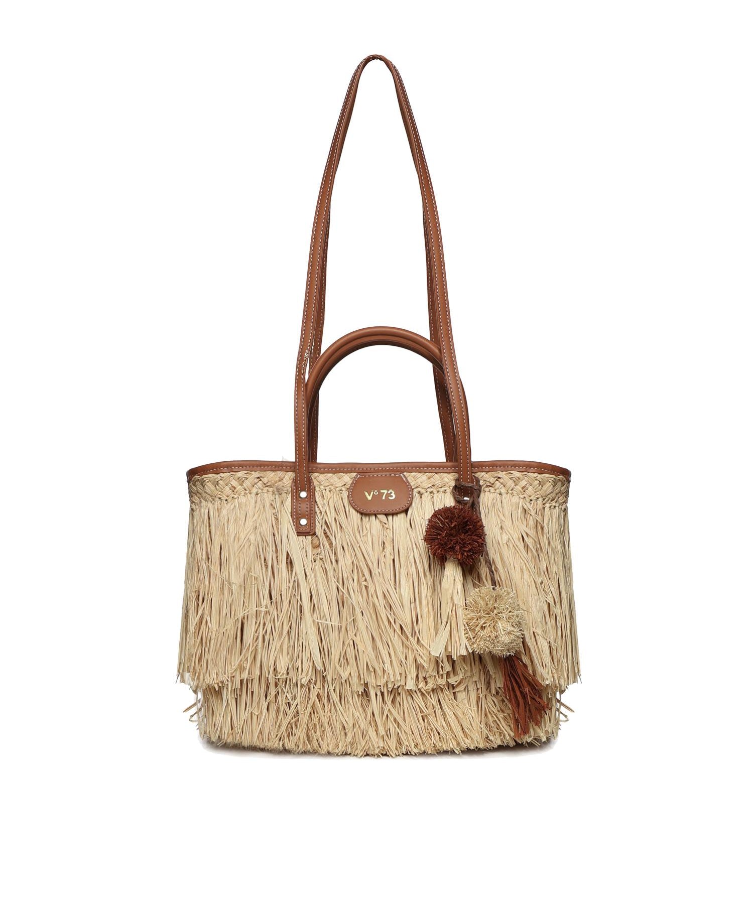 Borsa shopping Domitilla 73BS9VV01 DOMITILLANATURALE/CUOIO V° 73 