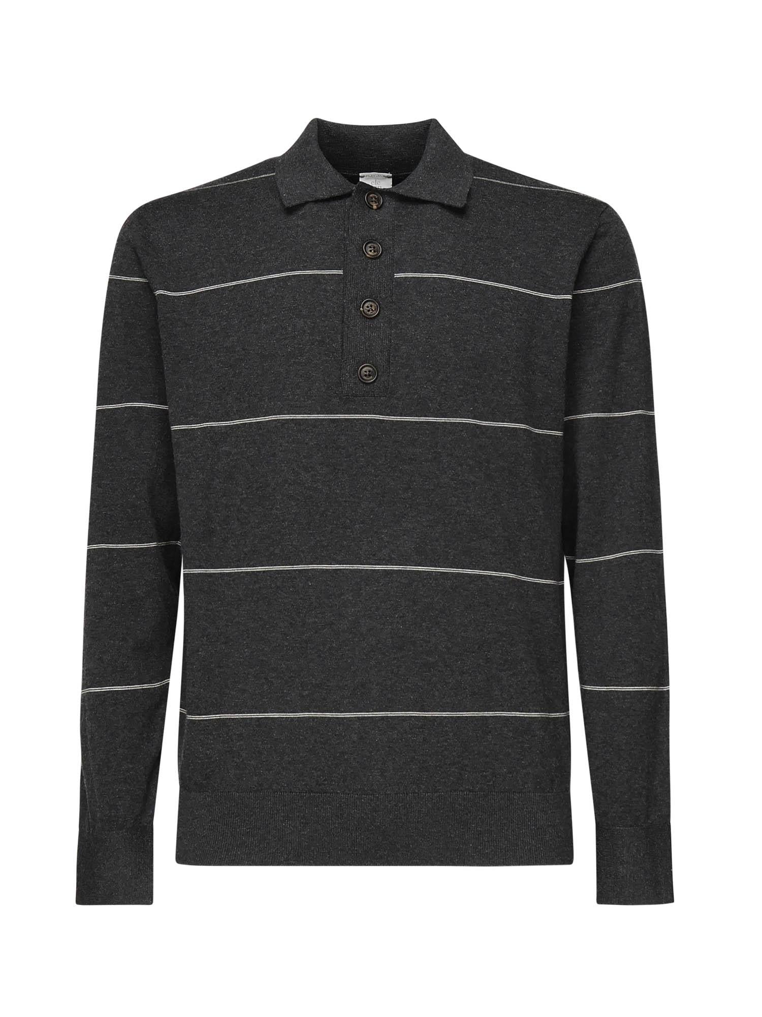 Polo maniche lunghe a righe L76POLL12MAG0L031 22-02 ELEVENTY 
