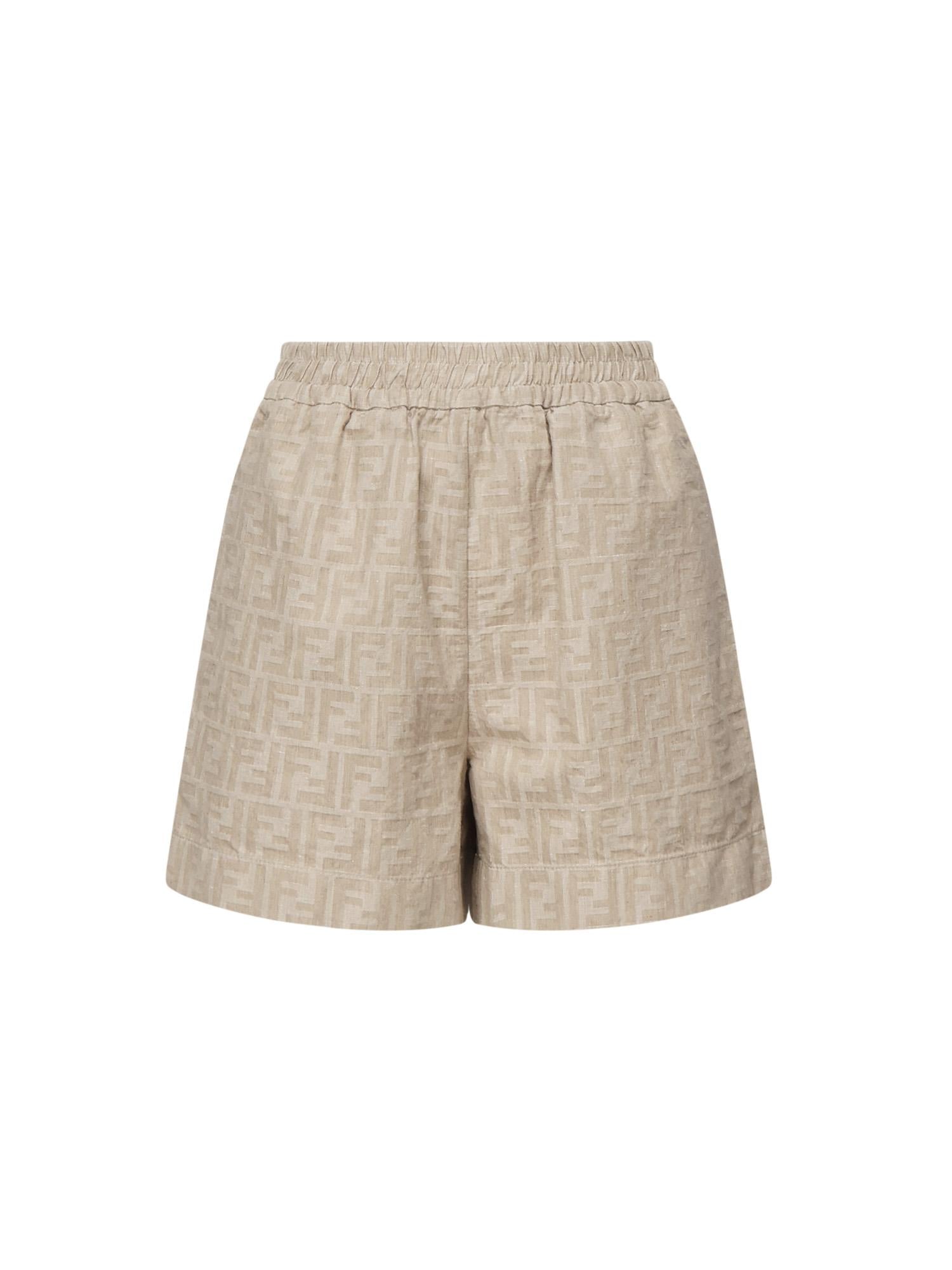 Short in chambray FF jacquard<BR/> FLP870 ASMFF1SAZ FENDI 